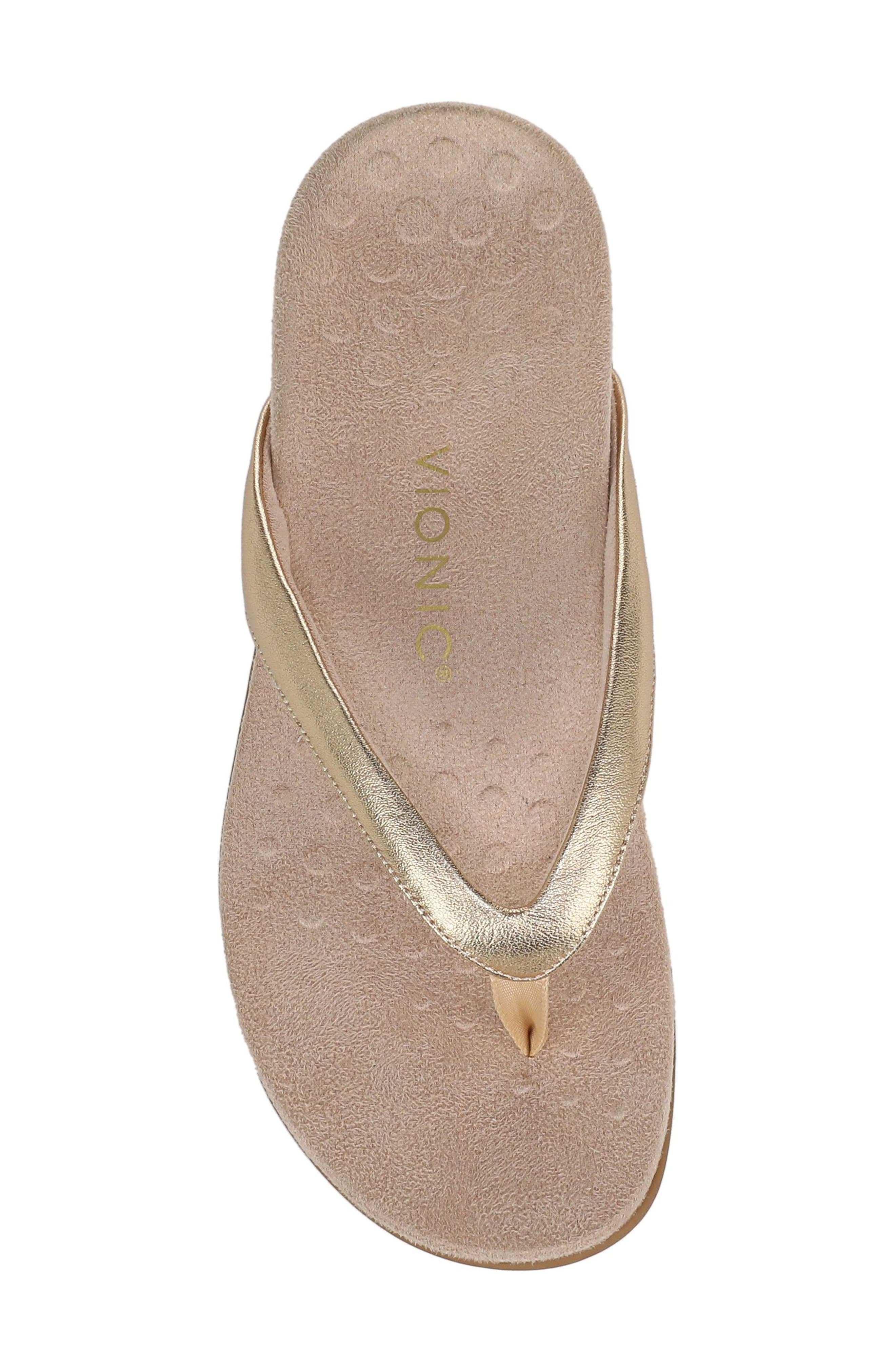Vionic Dillon Flip Flop, Alternate, color, Gold