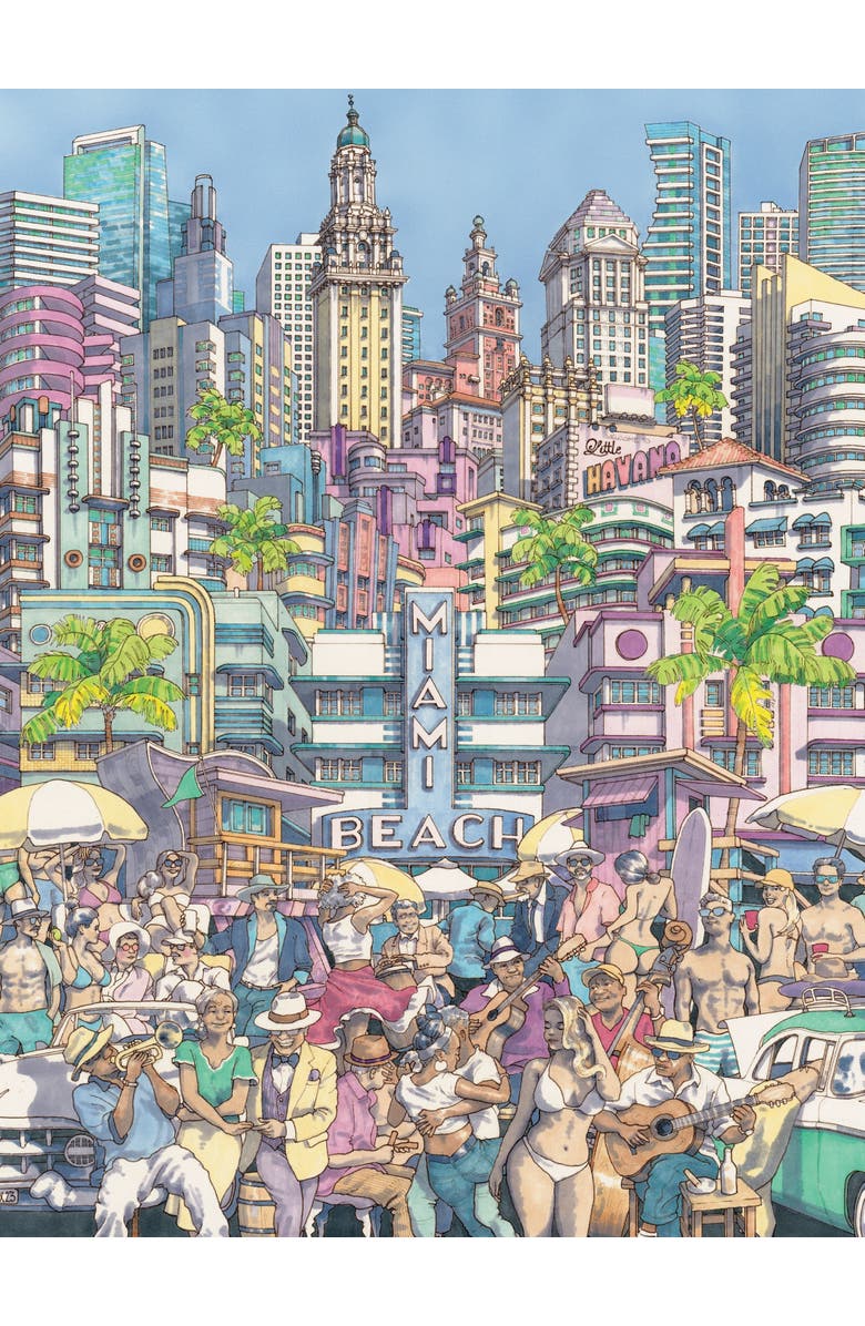 NEW YORK PUZZLE COMPANY Sun Kissed City 500 Piece Puzzle, Alternate, color, NO COLOR