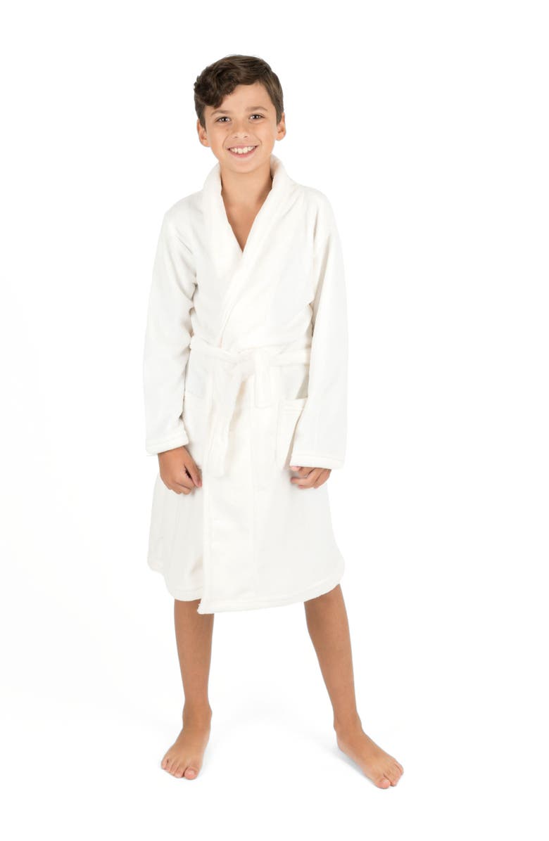Leveret Kids Fleece Robe, Shawl Collar, Solid Colors, Main, color, 
