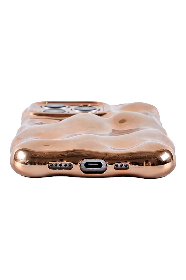 Glossy Bubbles iPhone 15 Pro Case, Alternate, color, GOLD
