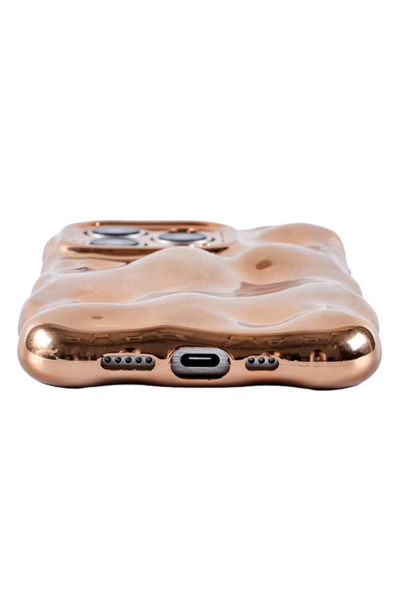 Auramma Glossy Bubbles iPhone 15 Pro Case, Alternate, color, Gold