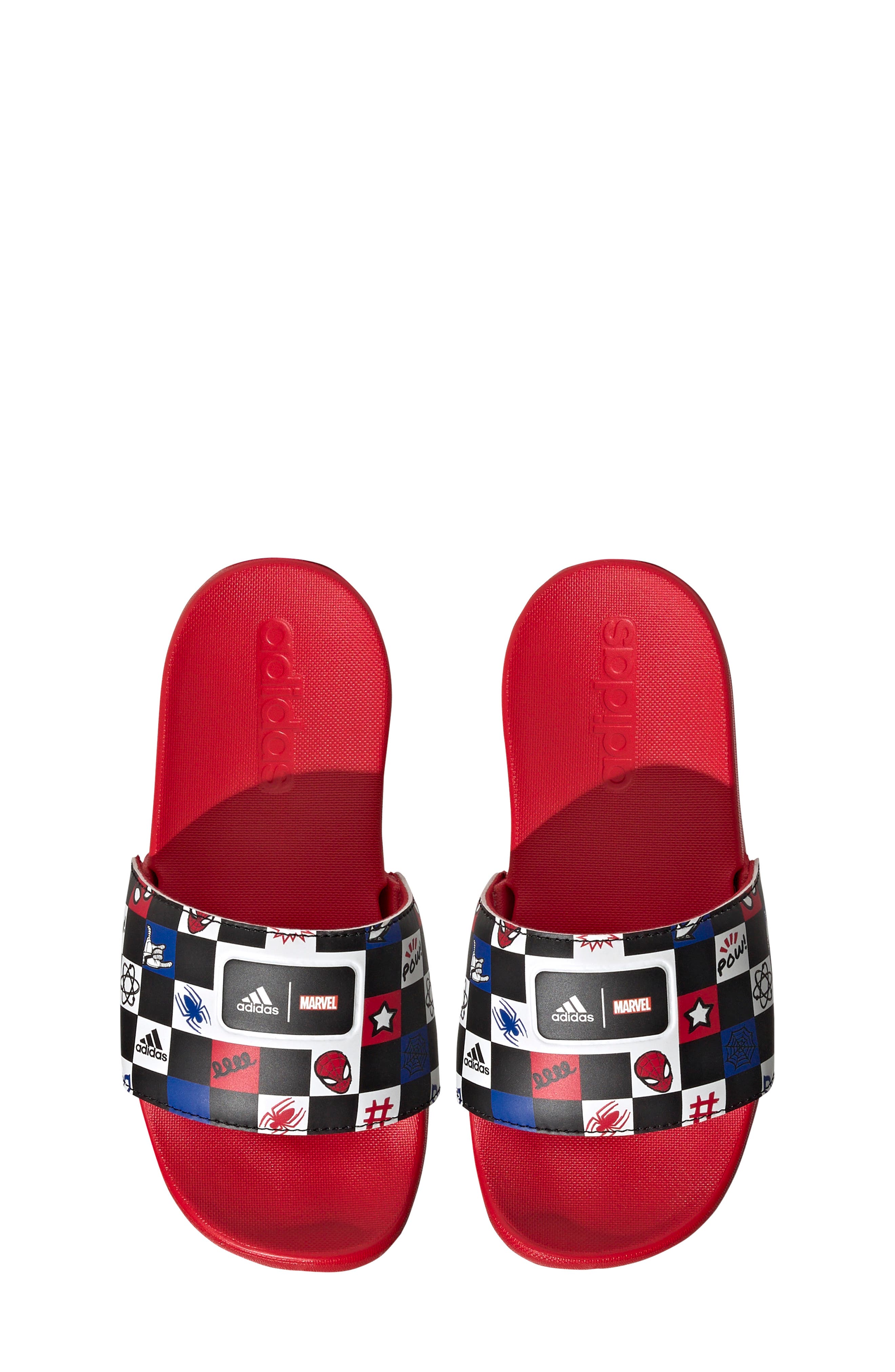 adidas Kids' x Disney Spider-Man Slide Sandal, Alternate, color, 