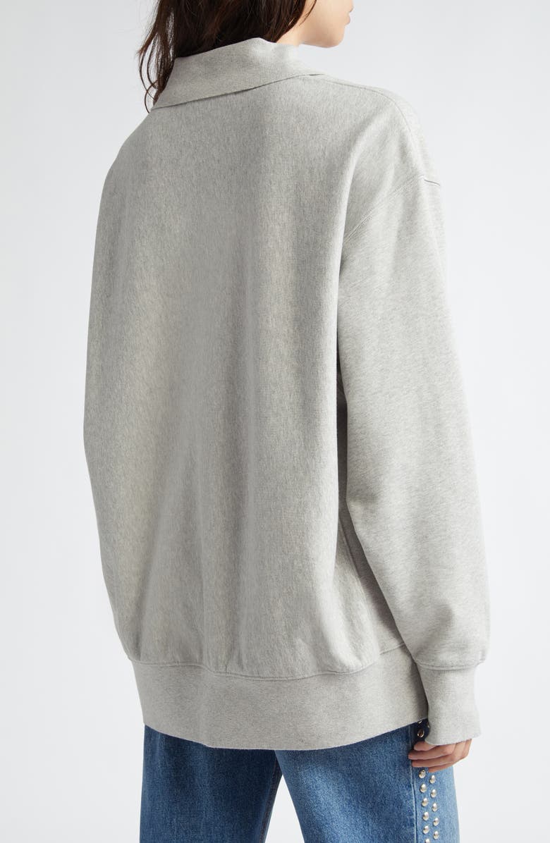 Stella McCartney Varsity Logo Oversize Cotton Graphic Sweatshirt, Alternate, color,