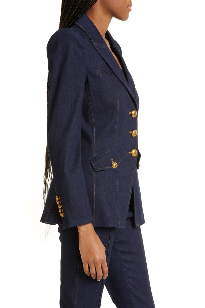 Anoki Cotton Blend Denim Dickey Jacket, Alternate, color, DARK OXFORD BLUE