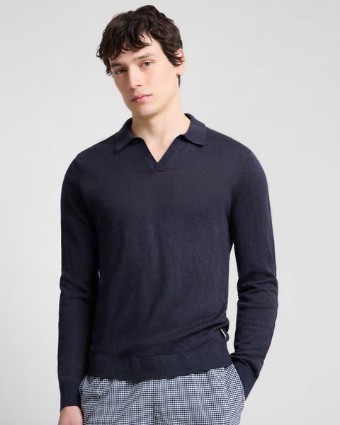 Linen Johnny Polo Long Sleeve Sweater