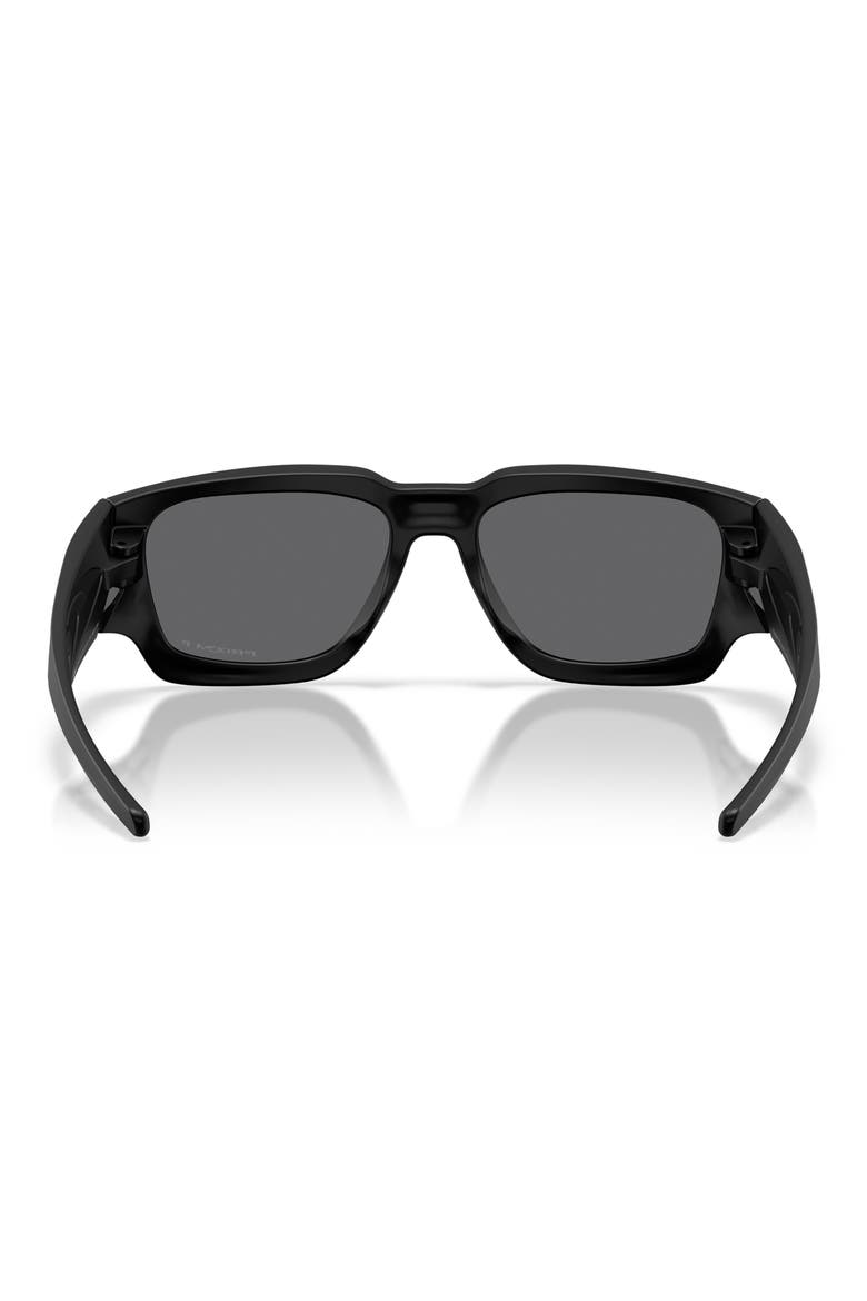 Instagator 58mm Polarized Rectangular Sunglasses, Alternate, color, MATTE BLACK / PRIZM BLACK