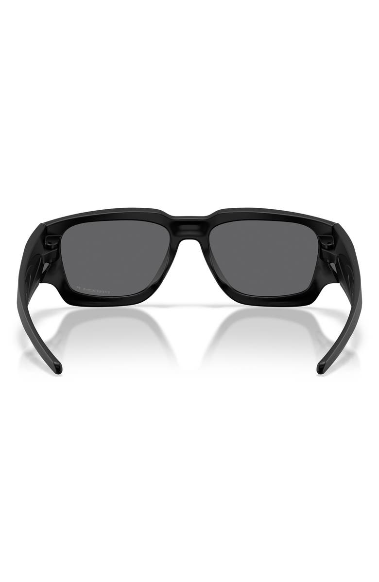 Oakley Instagator 58mm Polarized Rectangular Sunglasses, Alternate, color, Matte Black / Prizm Black