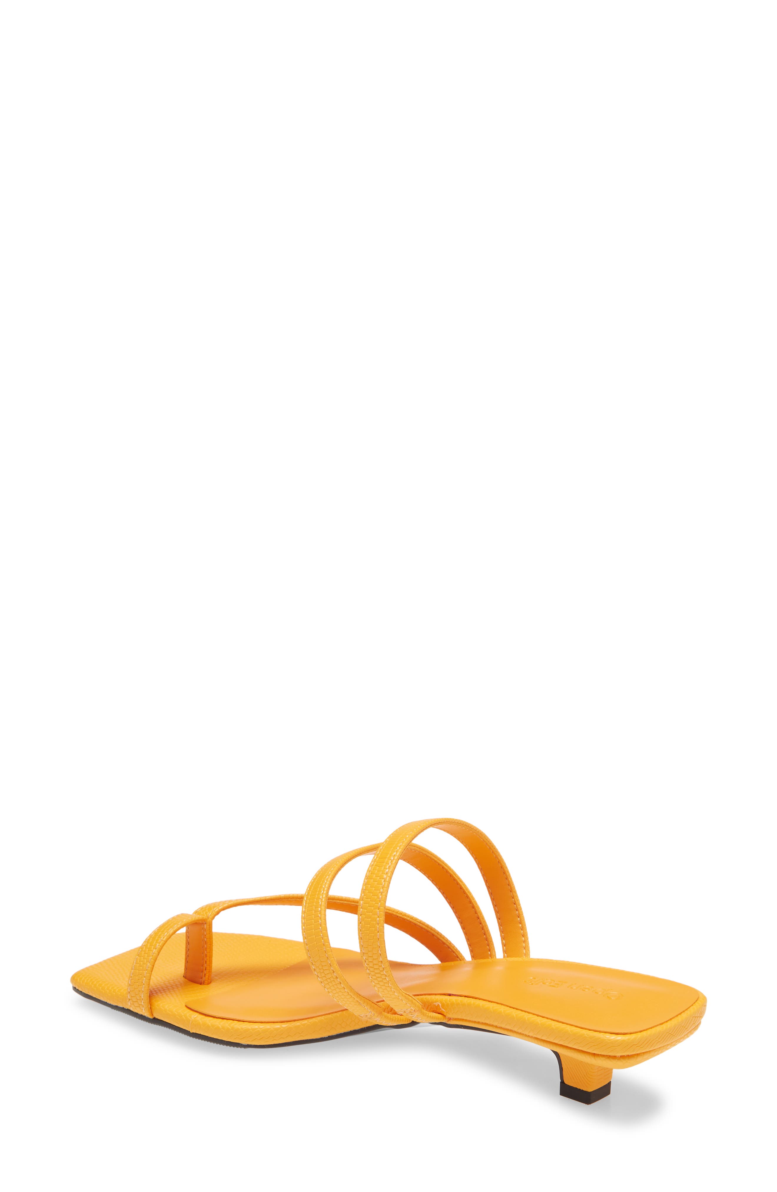 Jagger Kitten Heel Sandal, Alternate, color, ORANGE RAY MINI LIZARD