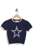 MARGAUX AND LEXI Kids' Star Jacquard Short Sleeve Sweater