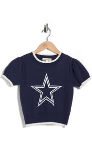MARGAUX AND LEXI Kids' Star Jacquard Short Sleeve Sweater
