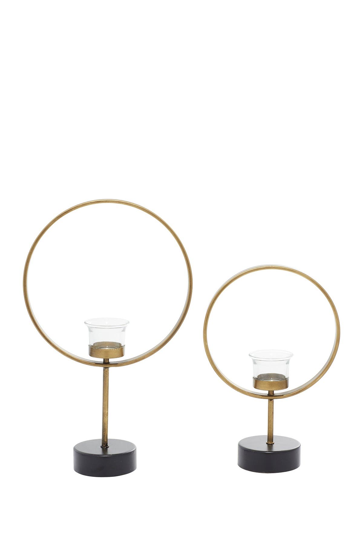 VIVIAN LUNE HOME Gold Metal Tealight Candle Holder - Set of 2