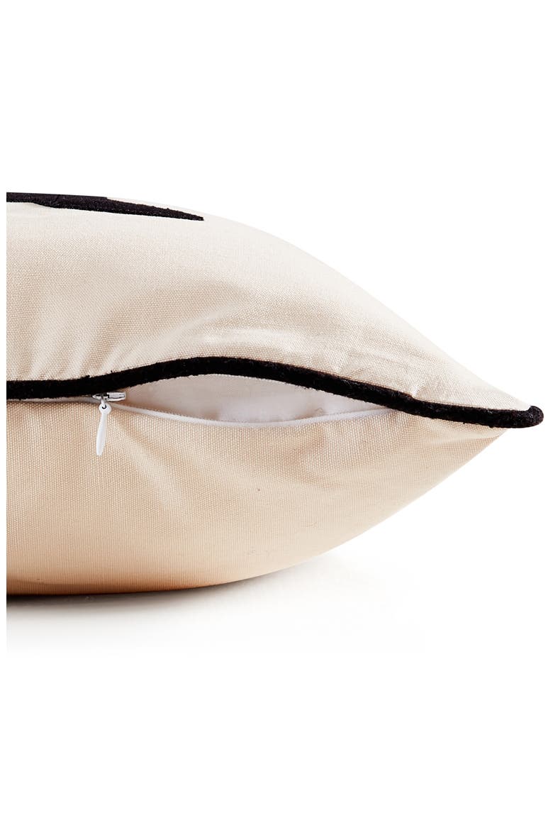 Bear Throw Pillow, Alternate, color, BLACK