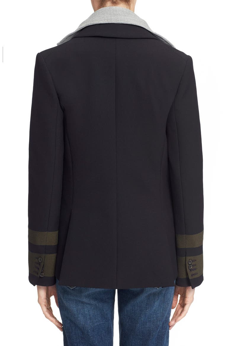Cutaway Jacket with Removable Knit Dickey, Alternate, color, NAVY/ ARMY