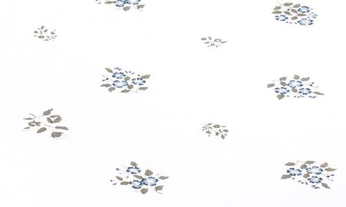 Domani Home Cotton Sateen Crib Sheet Set In Feuile Bluer