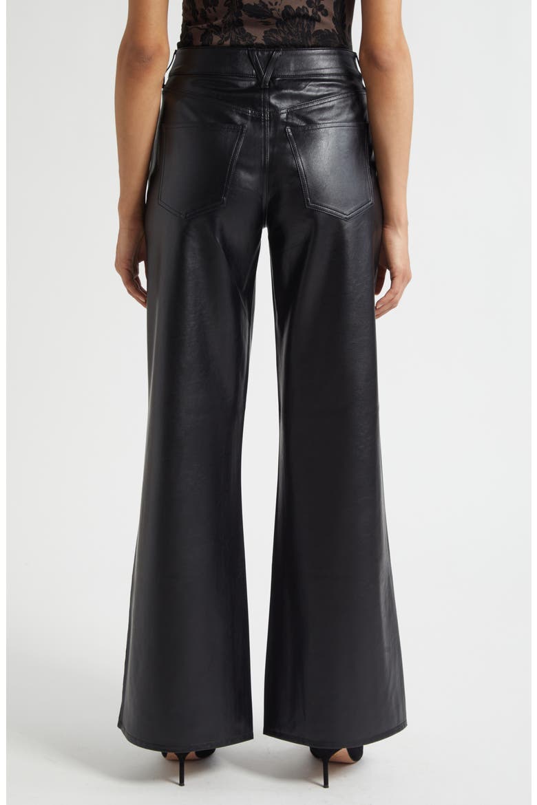 Kasey Faux Leather Wide Leg Pants, Alternate, color, BLACK