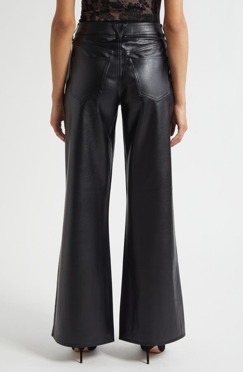 Veronica Beard Kasey Faux Leather Wide Leg Pants, Alternate, color, Black