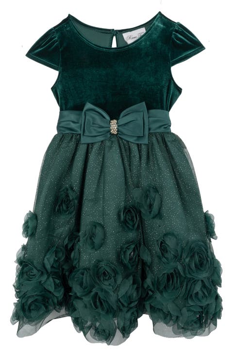 Kids' Velvet Bodice Soutache Party Dress (Little Kid)