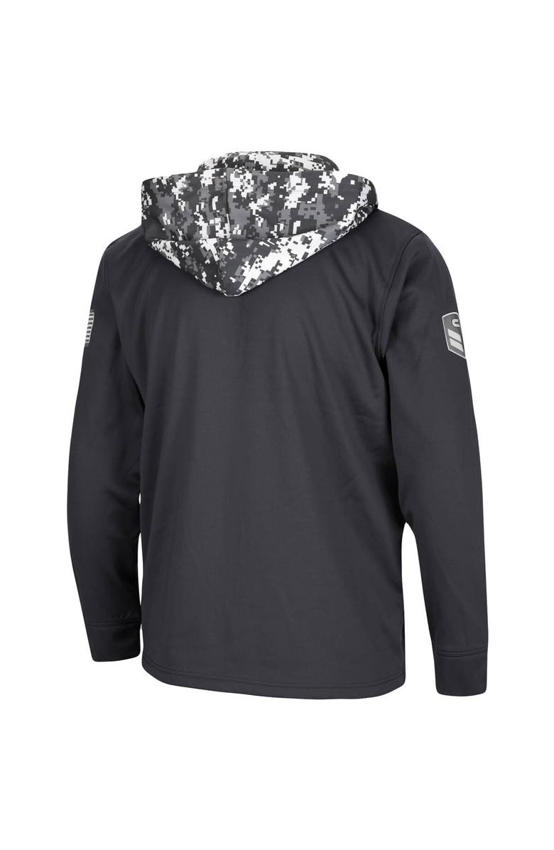 COLOSSEUM Men's Colosseum Charcoal Alabama Crimson Tide OHT Military Appreciation Digi Camo Quarter-Zip Hoodie, Alternate, color, Charcoal