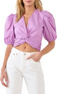 English Factory Puff Sleeve Crop Top