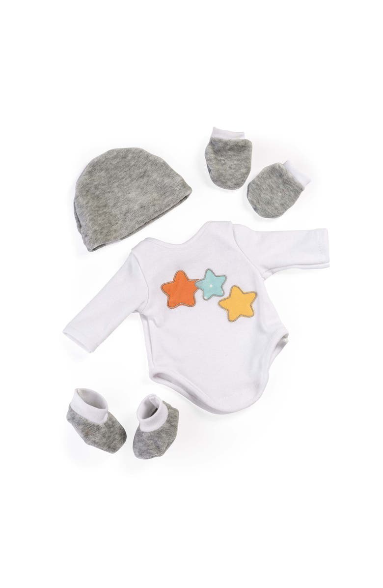 Miniland Layette Set for 15 3/4" Baby Doll, Main, color, Grey Multi