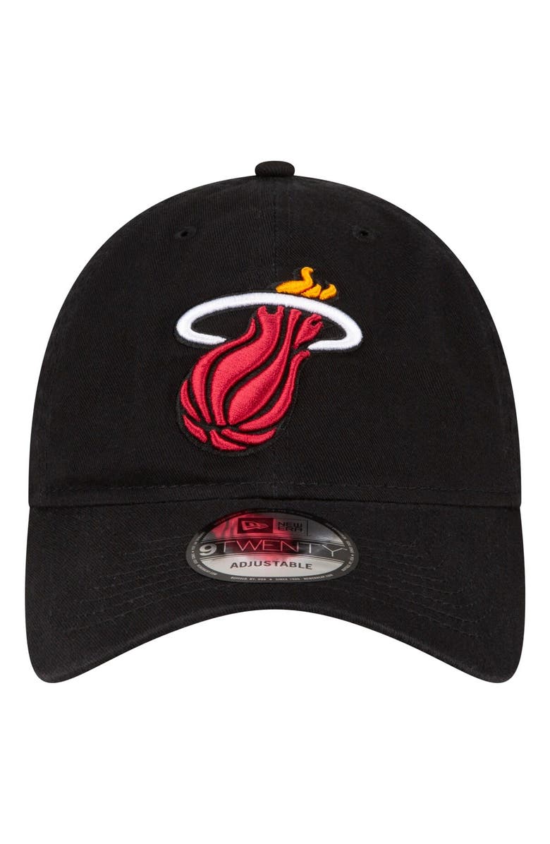 New Era Men's New Era Black Miami Heat Team 2.0 9TWENTY Adjustable Hat, Alternate, color, 