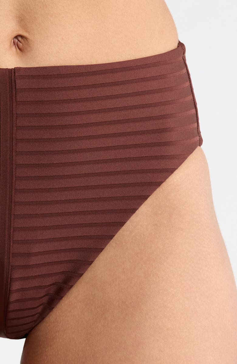 Sanctuary High Waist Bikini Bottoms, Alternate, color, Espresso