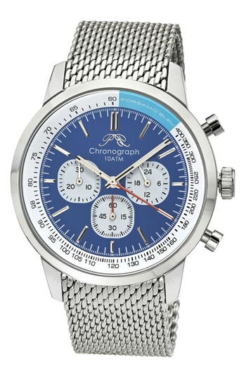 Porsamo Bleu Simon Mesh Strap Chronograph Watch, 44mm