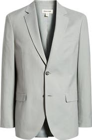 Open Edit Slim Fit Solid Linen Blend Sport Coat