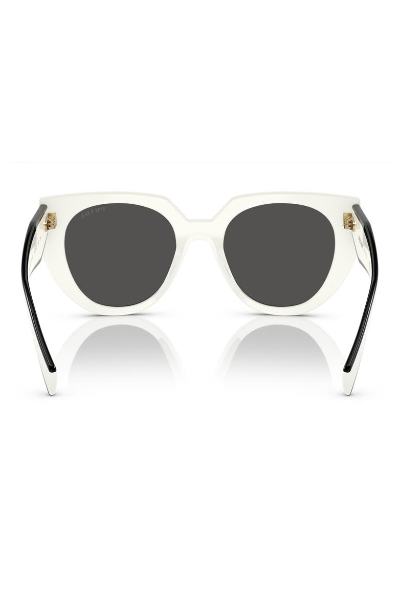 52mm Cat Eye Sunglasses, Alternate, color, BONE