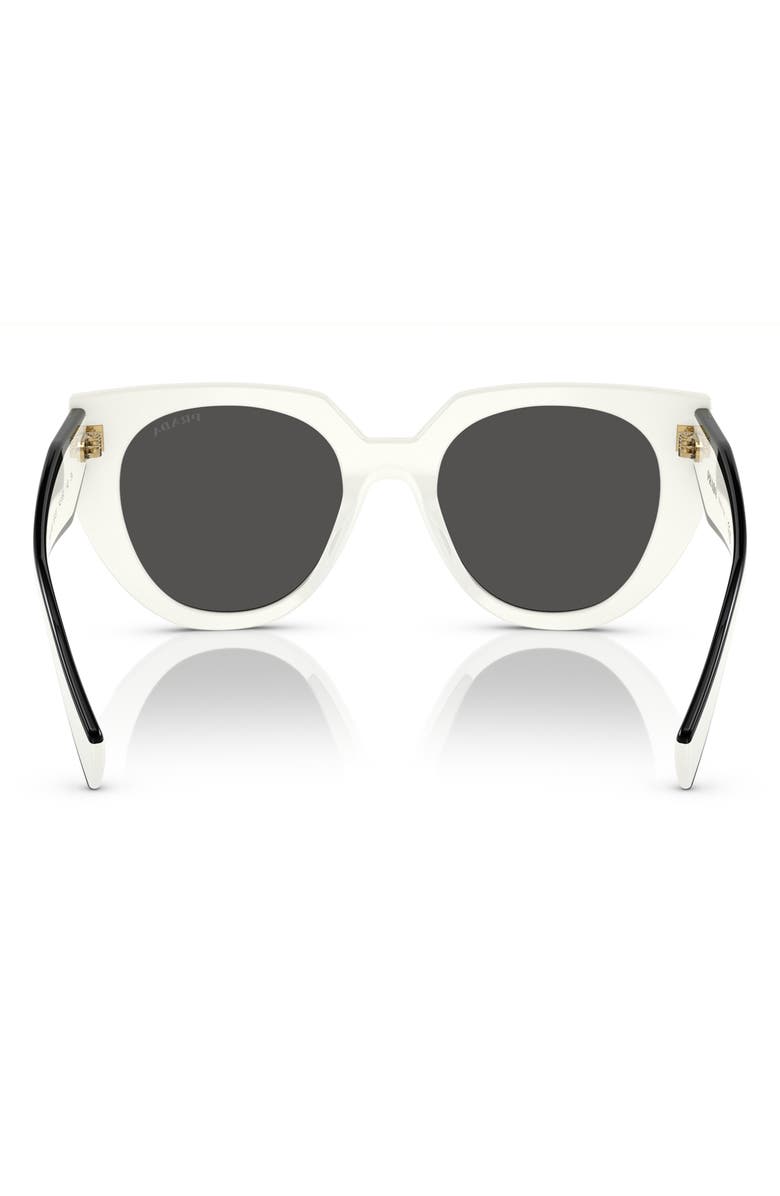 Prada 52mm Cat Eye Sunglasses, Alternate, color, Bone