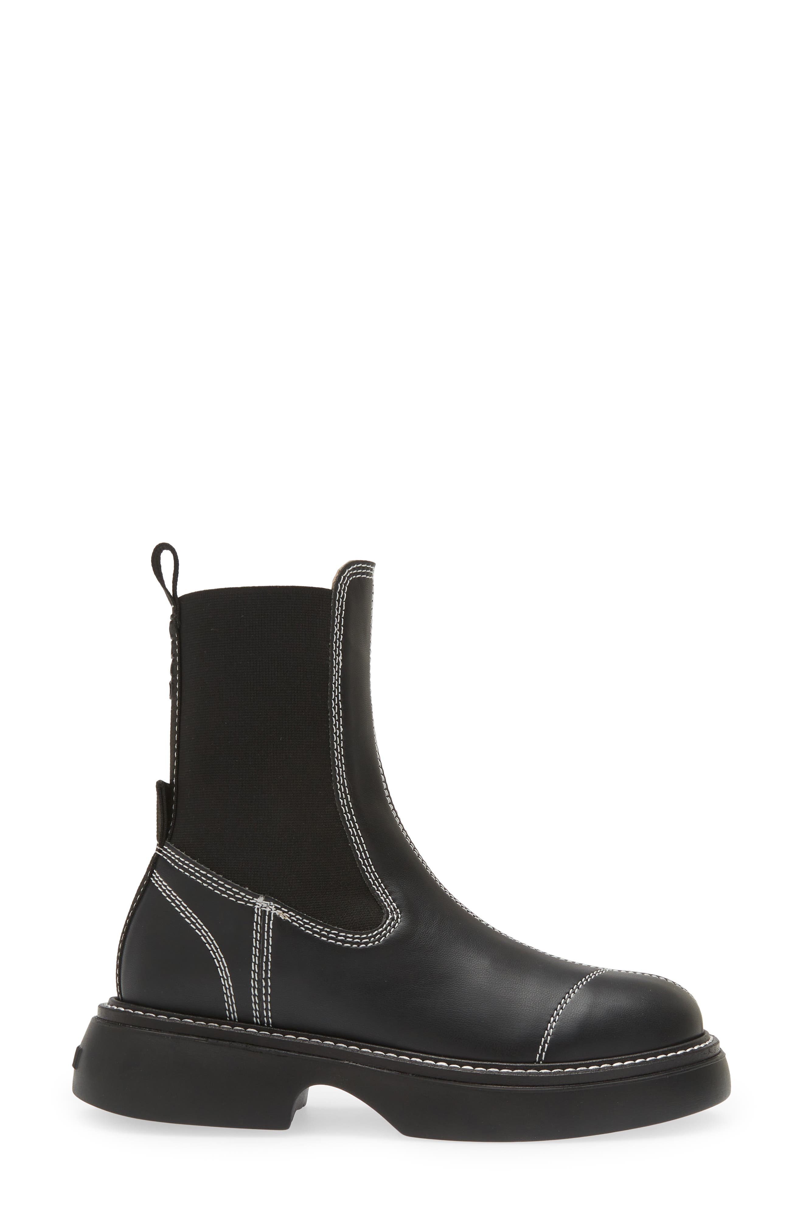 Ganni Everday Chelsea Boot, Alternate, color, Black