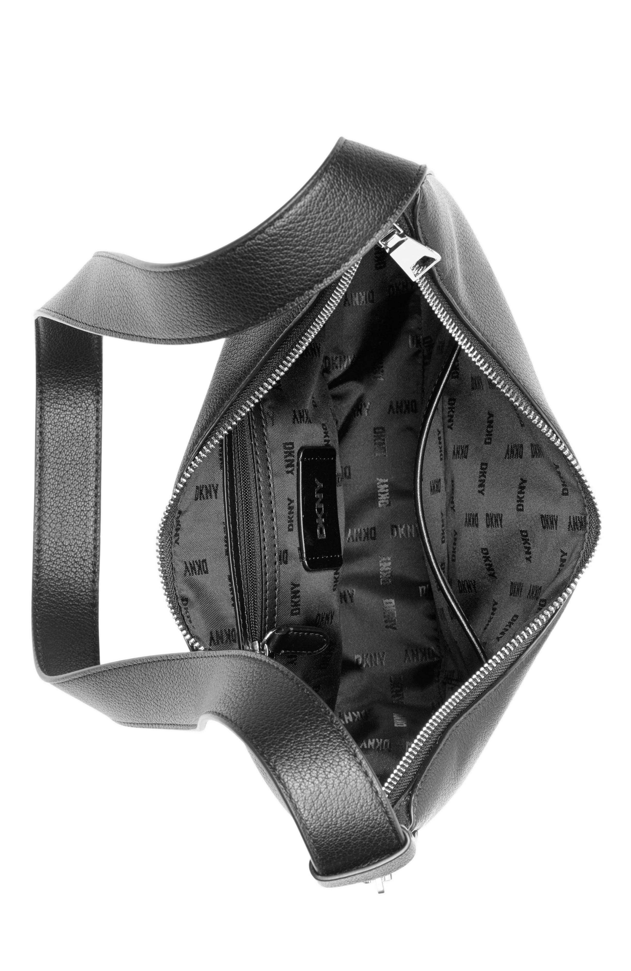 DKNY Bleeker Crossbody Bag, Alternate, color, Black/Silver