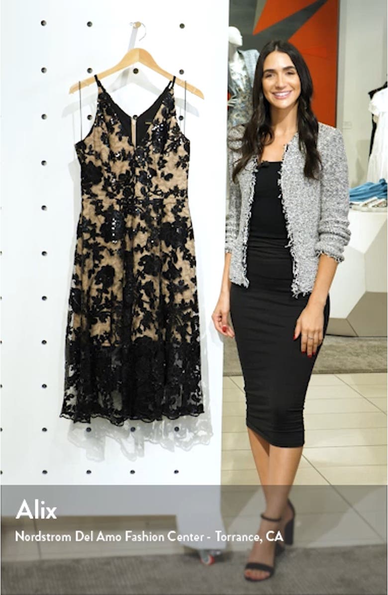 Maria Embellished Fit & Flare Dress, sales video thumbnail