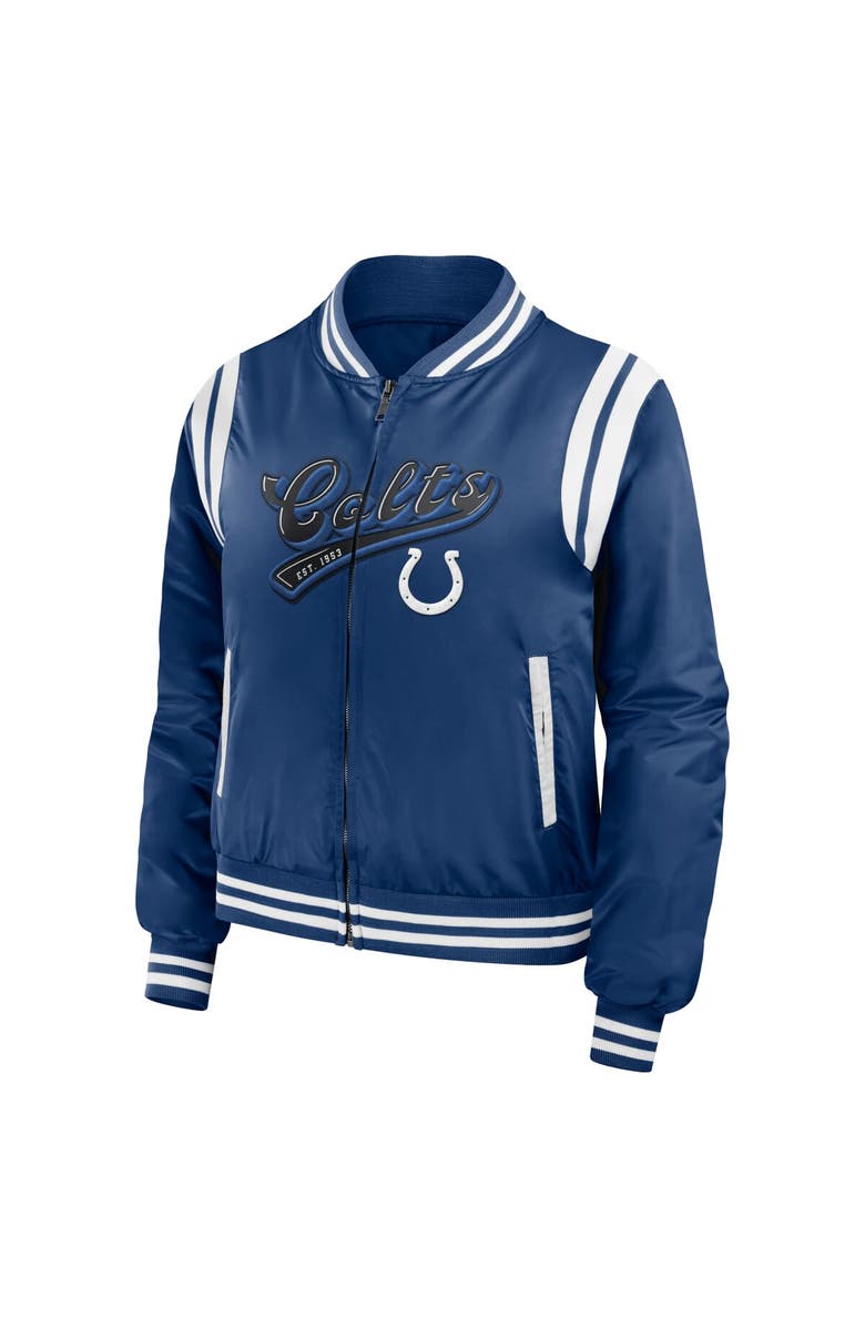 WEAR by Erin Andrews Women's WEAR by Erin Andrews Royal Indianapolis Colts Bomber Full-Zip Jacket, Alternate, color, 
