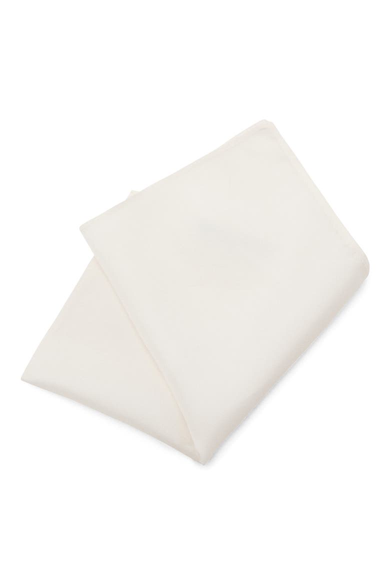 Silk Pocket Square, Main, color, WHITE