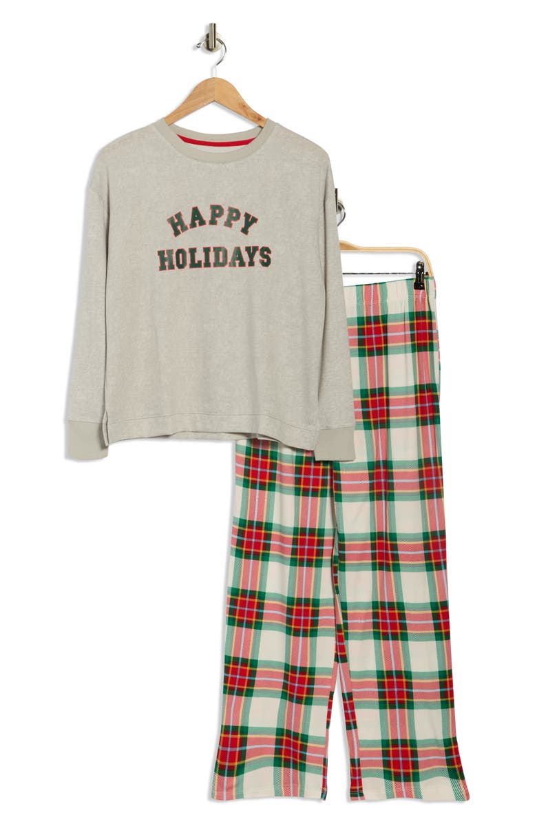 JACLYN Mom Matching Family Long Sleeve Pullover & Pants Pajamas, Alternate, color, Candy Tartan