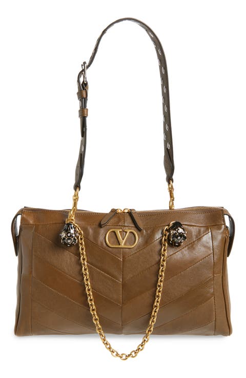 Panthea Chevron Patchwork Leather Tote