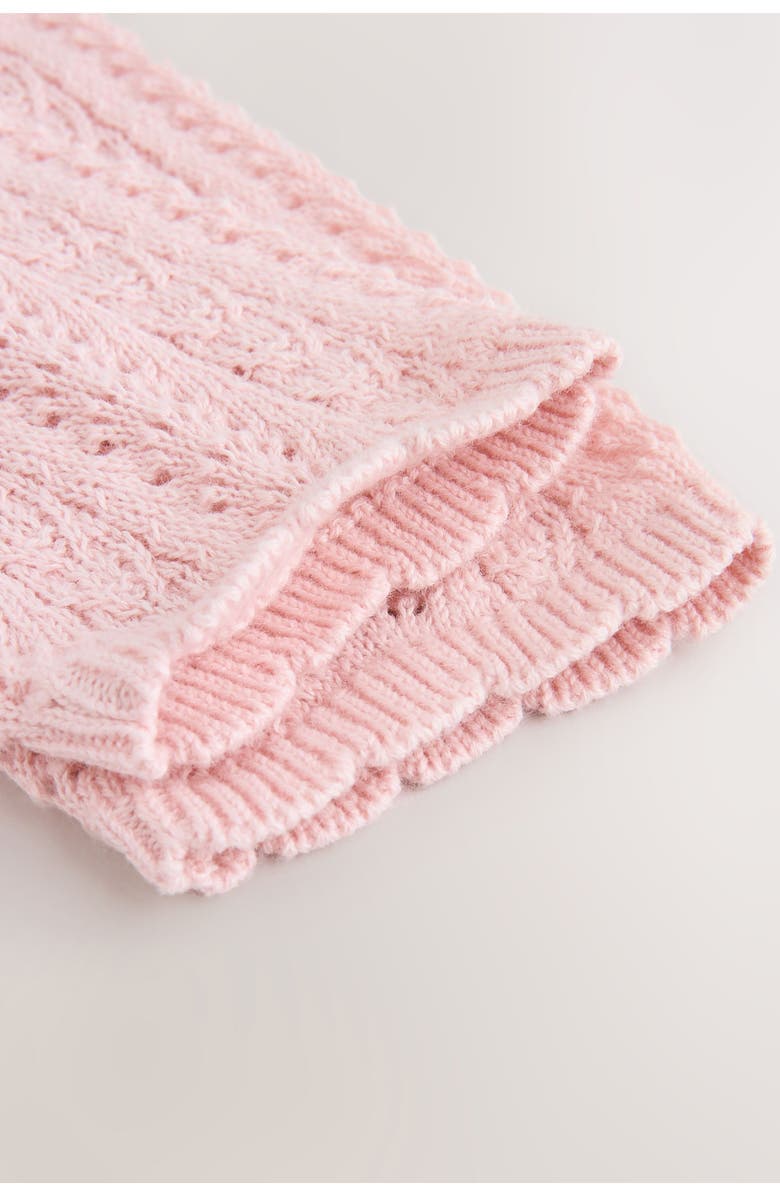NEXT Pointelle Sweater Dress, Alternate, color, Pink