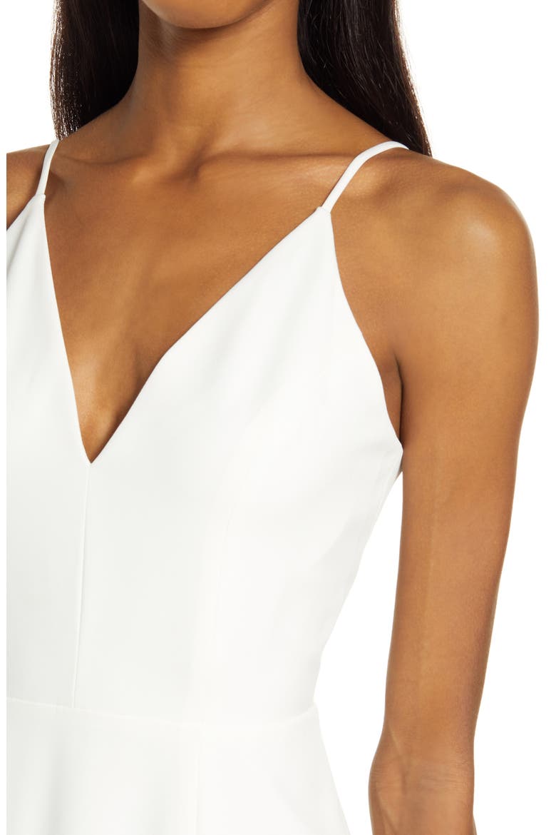 The Maisle Scuba Crepe Column Gown, Alternate, color, IVORY