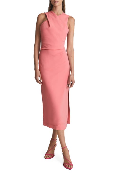 Imogen Sleeveless Ruched Midi Dress
