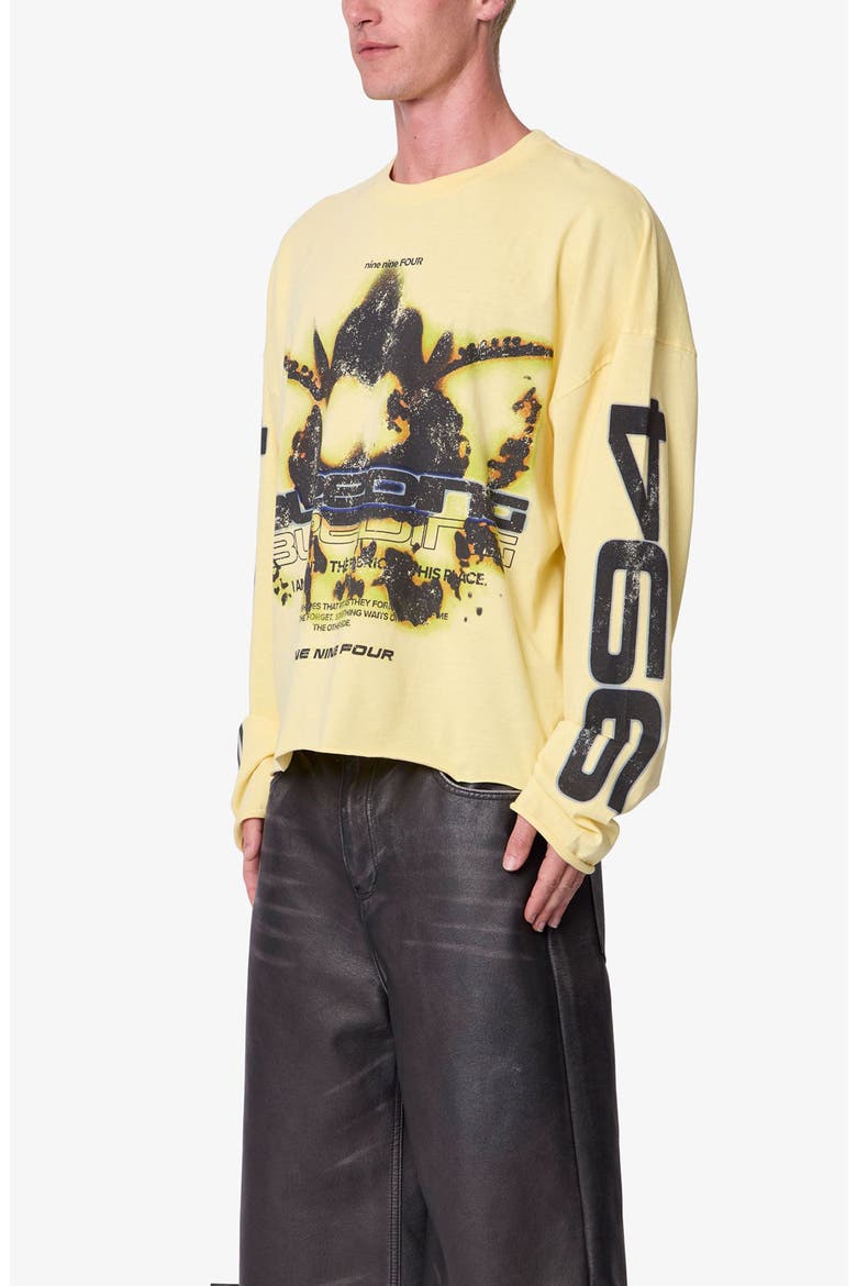 Bleeding Graphic Long Sleeve T-Shirt, Alternate, color, YELLOW