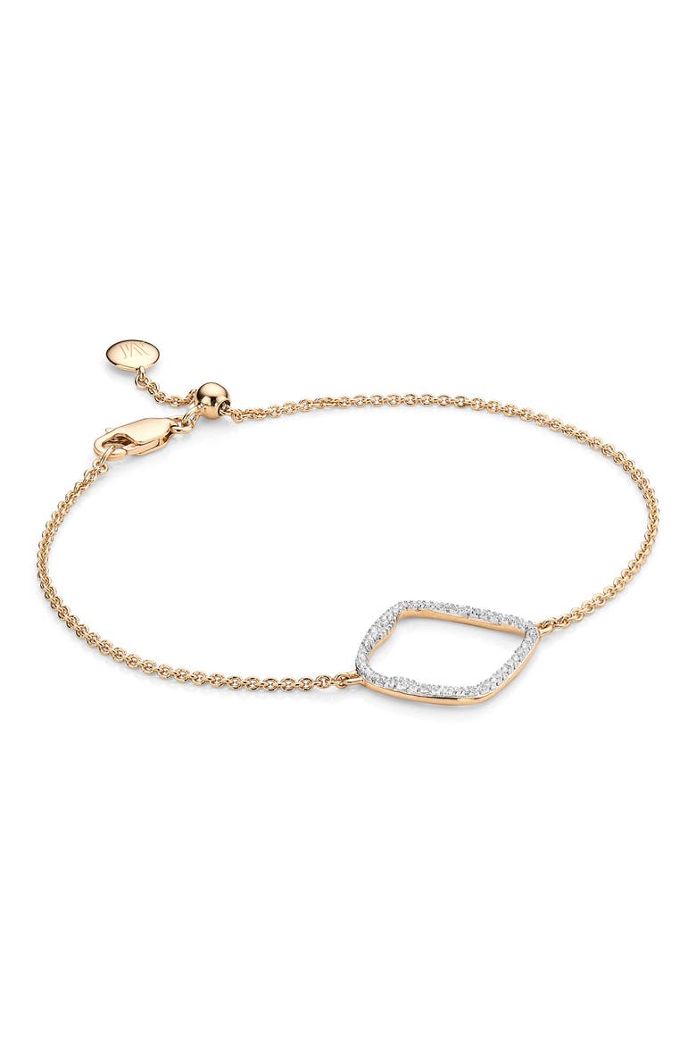 Riva Large Hoop Diamond Bracelet, Main, color, GOLD
