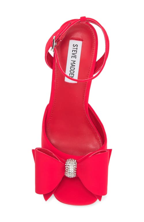 Steve Madden Aerin Bow Platform Sandal In Red