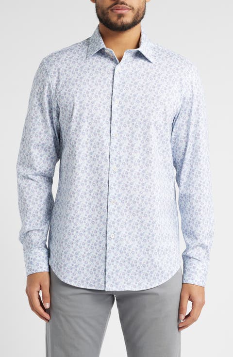 James OoohCotton® Disco Ball Print Button-Up Shirt