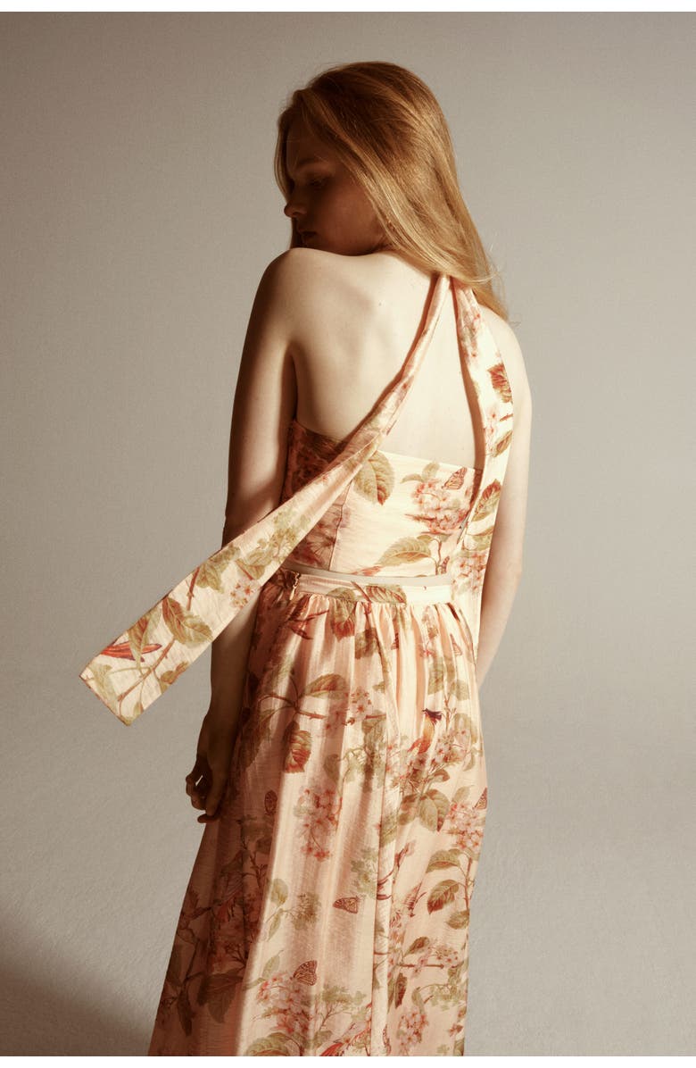 H&M Printed Halterneck Top, Alternate, color, Light Pink/Floral