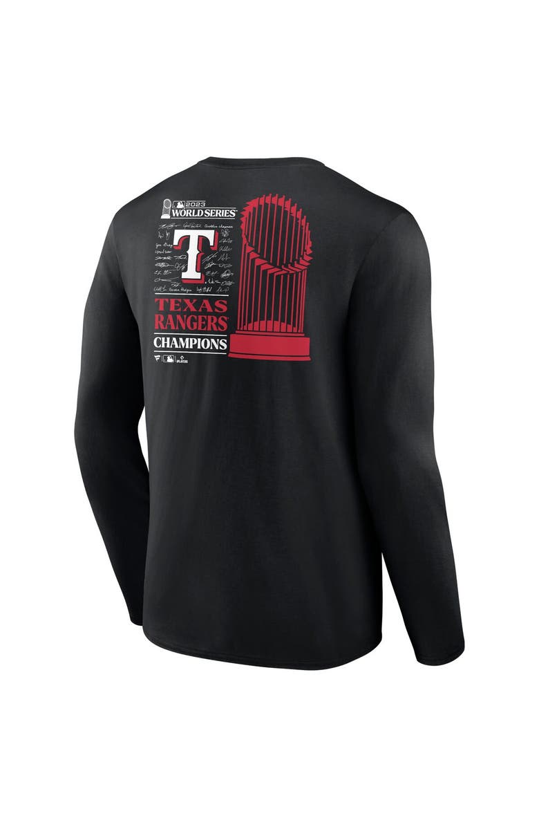 FANATICS Men's Black Texas Rangers 2023 World Series Champions Signature Roster Long-Sleeve T-Shirt, Alternate, color, 