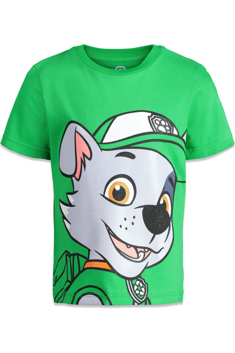 Paw Patrol 4-Pack Short Sleeve T-Shirts, Alternate, color, Blue Red Yellow Green