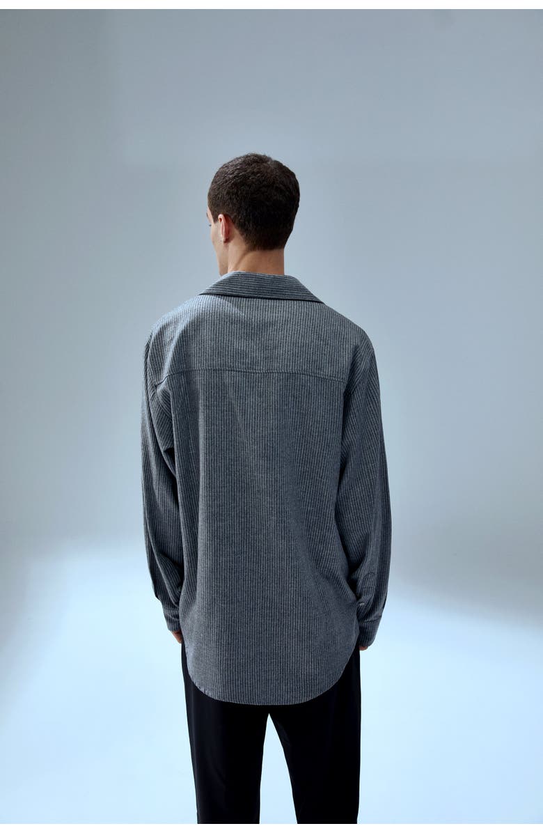 PCFG Wool & Cashmere Blend Your *Itch Srtiped Long Sleeve Shirt, Alternate, color, Grey