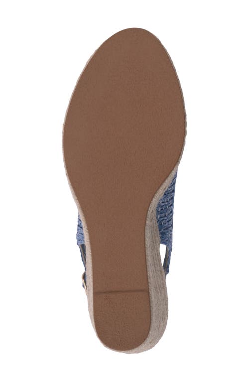 Gc Shoes Amira Slingback Espadrille Wedge Sandal In Blue