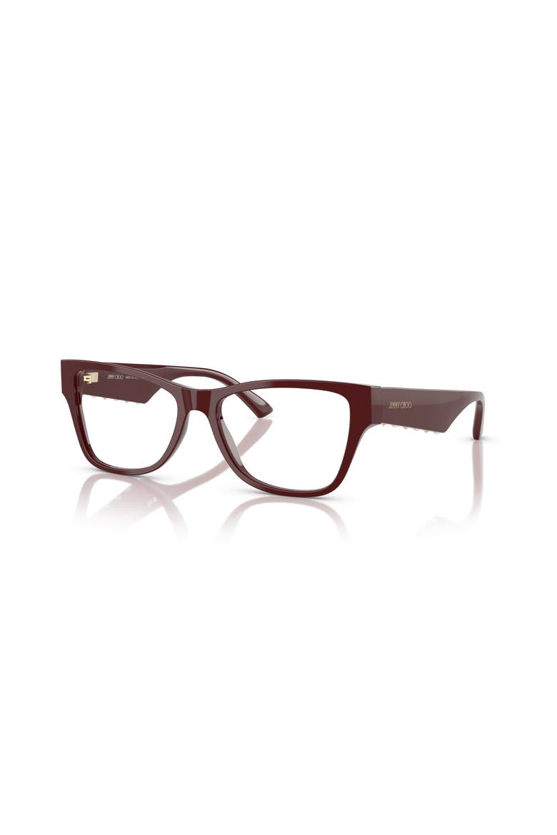 54mm Rectangle optical glasses, Main, color, Red